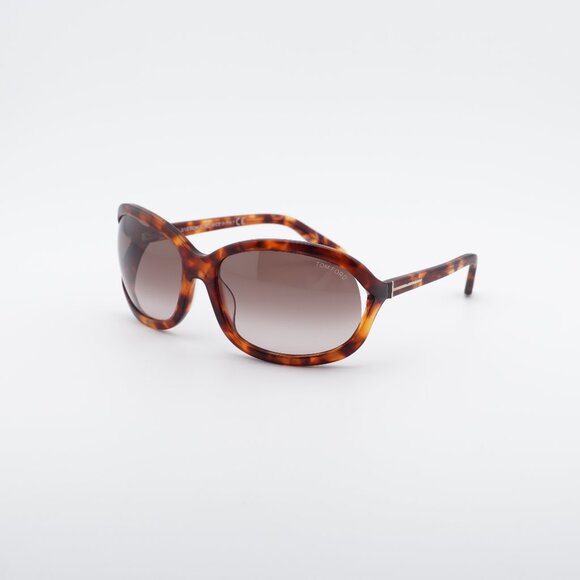 Tom Ford Vivienne FT0278 47F Sunglasses Brown Rectangle Frame Brown Lenses